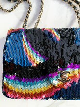 Load image into Gallery viewer, CHANEL 2021 K SEQUIN RAINBOW FLAP BAG PRISTINE