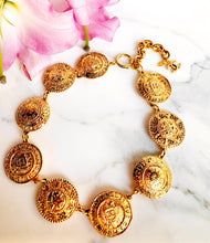 Load image into Gallery viewer, CHANEL CHUNKY 9 MEDALLION LOGO CHOKER NECKLACE