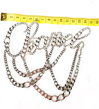 Load image into Gallery viewer, CHANEL MASSIVE SIGNATURE SCRIPT CHAIN RUNWAY SILVER BROOCH 2006 Spring