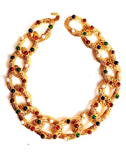 Load image into Gallery viewer, CHANEL IMPORTANT MULTI-COLOUR GRIPOIX FILIGREE PEARL 1991 ADVERTISEMENT NECKLACE