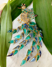 Load image into Gallery viewer, EXTRAORDINARY AND RARE CHANEL GRIPOIX PEACOCK PENDANT BROOCH