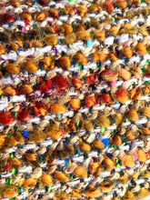 Load image into Gallery viewer, EXTRAORDINARY CHANEL DRAPED CHAIN DOUBLE FLAP LESAGE TWEED CAMELLIA BAG