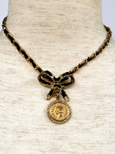 Load image into Gallery viewer, CHANEL 1995 BARBIE CRYSTAL COCO MEDALLION PATENT LEATHER CHOKER  NECKLACE BRACELET SET