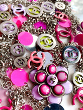 Load image into Gallery viewer, CHANEL FLOWER POWER PINK CC SEQUIN CHARM NECKLACE BELT 2004