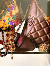 Load image into Gallery viewer, CHANEL BLACK GRIPOIX GLASS ORNATE ARABESQUE JEWELED BELT NECKLACE