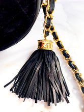 Load image into Gallery viewer, CHANEL ROUND SUEDE LEATHER TASSEL POMPOM VINTAGE BAG