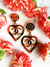 Load image into Gallery viewer, CHANEL BARBIE COLLECTION HEART EARRINGS 1995
