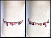 Load image into Gallery viewer, CHANEL FLOWER POWER PINK CC SEQUIN CHARM NECKLACE BELT 2004