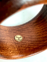 Load image into Gallery viewer, CHANEL RARE VINTAGE WOOD 1990 HIGHLY COLLECTABLE BANGLE BRACELET WITH GILT HAMMERED MEDALLIONS