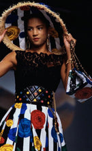 Load image into Gallery viewer, CHANEL MEGA HOOP GRIPOIX GLASS PEARL CHAIN 1988 EARRINGS