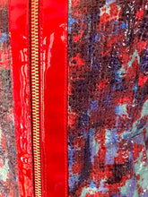 Load image into Gallery viewer, VERSACE PATENT JACKET SIZE 38 PRISTINE SPECTACULAR RED BLUE TURQUOISE