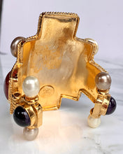 Load image into Gallery viewer, CHANEL RARE ICONIC 1990 RUNWAY BYZANTINE GRIPOIX CUFF BRACELET