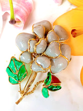 Load image into Gallery viewer, CHANEL MASSIVE CAMELLIA BLOOM 1994 GRIPOIX GLASS BROOCH
