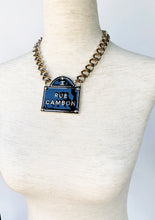 Load image into Gallery viewer, CHANEL MASSIVE RUE CAMBON ENAMEL PARISIAN STREET SIGN NECKLACE