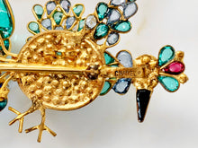 Load image into Gallery viewer, EXTRAORDINARY AND RARE CHANEL GRIPOIX PEACOCK PENDANT BROOCH