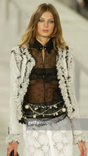 Load image into Gallery viewer, CHANEL PINK GRAY “POODLE” LESAGE FANTASY TWEED 2004 JACKET SKIRT SET