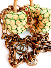 Load image into Gallery viewer, CHANEL RARE BRONZE LINK CC LOGO CHAIN LAYERED BELT NECKLACE 1991