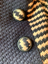 Load image into Gallery viewer, CHANEL 2015 KNIT TWEED SWEATER CARDIGAN JACKET SILK LINED