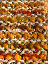 Load image into Gallery viewer, EXTRAORDINARY CHANEL DRAPED CHAIN DOUBLE FLAP LESAGE TWEED CAMELLIA BAG