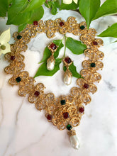 Load image into Gallery viewer, CHANEL ORNATE RARE RENAISSANCE GRIPOIX GLASS BAROQUE PEARLS NECKLACE