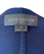 Load image into Gallery viewer, LOUIS VUITTON THICK CASHMERE JACKET CAPE PONCHO WITH LEATHER BELT