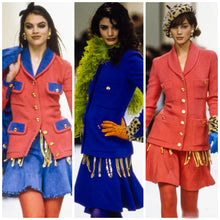 Load image into Gallery viewer, CHANEL ICONIC 1991 CHAIN FRINGE LEATHER SKIRT BELT FASHION HISTORY