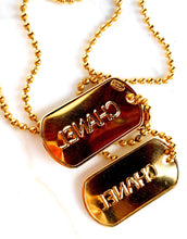 Load image into Gallery viewer, CHANEL 1993 ORIGINAL DOUBLE DOG TAG RUNWAY NECKLACE