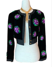 Load image into Gallery viewer, CHANEL OPULENT RARE EMBROIDERED SILK VELVET JACKET AUTUMN 1988