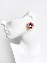 Load image into Gallery viewer, CHANEL PINK BARBIE 1995 MIRROR CC EARRINGS