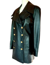 Load image into Gallery viewer, CHANEL ICONIC 14 CC BUTTON 1993 AUTUMN LEATHER RUNWAY BLAZER JACKET COAT