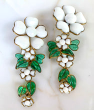 Load image into Gallery viewer, SUMPTUOUS CHANEL GRIPOIX CAMELLIA CASCADE EARRINGS 1993