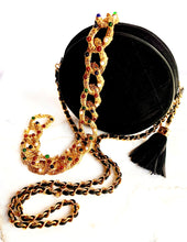 Load image into Gallery viewer, CHANEL ROUND SUEDE LEATHER TASSEL POMPOM VINTAGE BAG