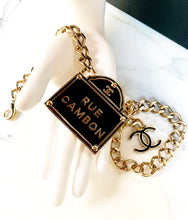 Load image into Gallery viewer, CHANEL MASSIVE RUE CAMBON ENAMEL PARISIAN STREET SIGN NECKLACE