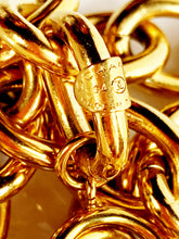 Load image into Gallery viewer, CHANEL MASSIVE LOGO PLAQUE GILT CHAIN NECKLACE 1994