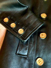 Load image into Gallery viewer, CHANEL ICONIC 14 CC BUTTON 1993 AUTUMN LEATHER RUNWAY BLAZER JACKET COAT