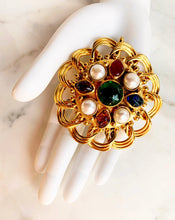 Load image into Gallery viewer, CHANEL RUNWAY MASSIVE GRIPOIX POURED GLASS PENDANT BROOCH