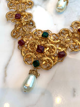 Load image into Gallery viewer, CHANEL ORNATE RARE RENAISSANCE GRIPOIX GLASS BAROQUE PEARLS NECKLACE