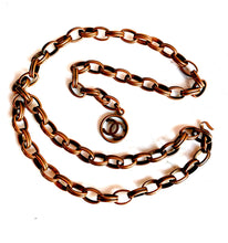 Load image into Gallery viewer, CHANEL RARE BRONZE LINK CC LOGO CHAIN LAYERED BELT NECKLACE 1991