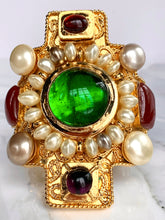 Load image into Gallery viewer, CHANEL RARE ICONIC 1990 RUNWAY BYZANTINE GRIPOIX CUFF BRACELET