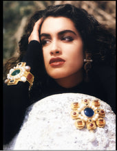 Load image into Gallery viewer, CHANEL RARE ICONIC 1990 RUNWAY BYZANTINE GRIPOIX CUFF BRACELET