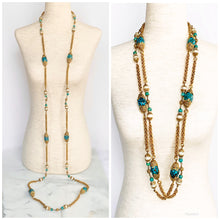 Load image into Gallery viewer, CHANEL RARE MASSIVE GRIPOIX TURQUOISE GLASS PEARLS SAUTOIR