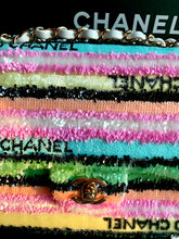 Load image into Gallery viewer, CHANEL 2022 SUMMER LARGE MODEL BRIGHT PASTEL SEQUIN CROSSBODY BAG