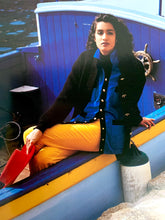 Load image into Gallery viewer, CHANEL ICONIC SUPERMODEL RUNWAY RED VELVET JACKET 1990 AUTUMN WINTER
