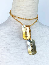 Load image into Gallery viewer, CHANEL 1993 ORIGINAL DOUBLE DOG TAG RUNWAY NECKLACE