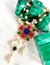 Load image into Gallery viewer, CHANEL RARE TUTTI FRUTTI GRIPOIX GLASS PEARLS TASSEL NECKLACE