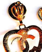 Load image into Gallery viewer, CHANEL BARBIE COLLECTION HEART EARRINGS 1995