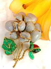Load image into Gallery viewer, CHANEL MASSIVE CAMELLIA BLOOM 1994 GRIPOIX GLASS BROOCH