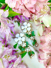 Load image into Gallery viewer, SUMPTUOUS CHANEL GRIPOIX CAMELLIA CASCADE EARRINGS 1993