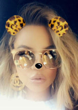 Load image into Gallery viewer, CHANEL MASSIVE ICONIC SUN BURST LOGO HOOP EARRINGS 1992