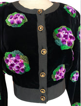 Load image into Gallery viewer, CHANEL OPULENT RARE EMBROIDERED SILK VELVET JACKET AUTUMN 1988
